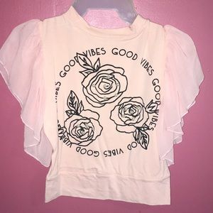 Peach Rose Crop Top